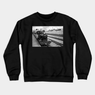 Steam train at the station on the Bure Valley railway line Crewneck Sweatshirt